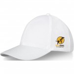 38680010-6-panelowa bawełniana czapka Drake z daszkiem typu trucker cap-Biały